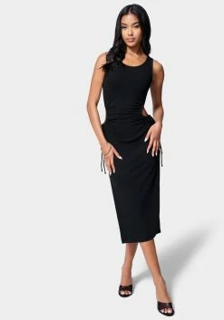 JUMP Tie Side Cutout Slit Dress