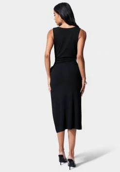 JUMP Tie Side Cutout Slit Dress