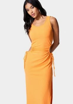 JUMP Tie Side Cutout Slit Dress
