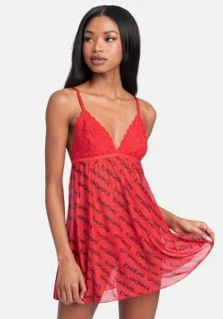 PPI Bebe Lace & Mesh Babydoll Set Logo