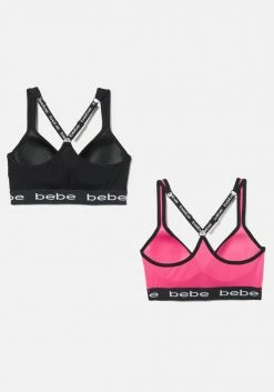 PPI Logo Bebe Seamless Molded Cup Racerback Bra 2 Pack