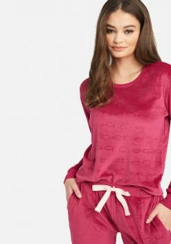 PPI Bebe 2Pc Velour Pant Set Logo