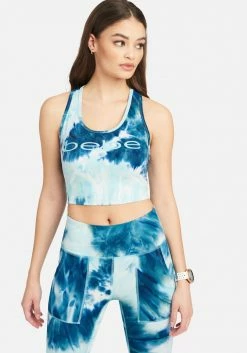 ONE STEP UP BOL Tie Dye Crop Tank Logo