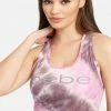 ONE STEP UP BOL Tie Dye Crop Tank Logo