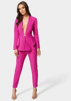 TC Sets Shawl Collar Peplum Blazer