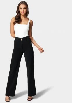 TC High Waist Double Button Wide Leg Pant Tailoring