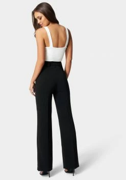TC High Waist Double Button Wide Leg Pant Tailoring