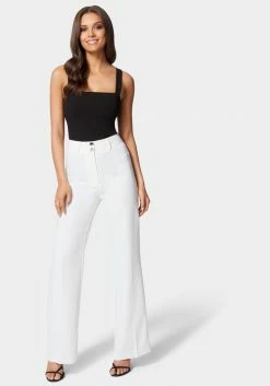 TC High Waist Double Button Wide Leg Pant Spring/Summer