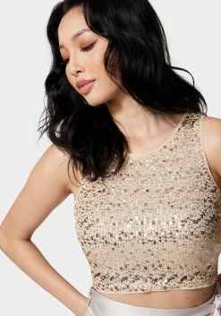 TC Cropped Sequin Top Bridal
