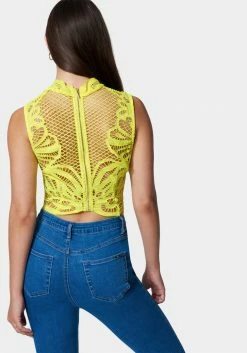 TC Mock Neck Lace Top