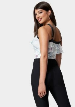 TC Contrast Halter Printed Riffle Woven Top 7 TC Contrast Halter Printed Riffle Woven Top