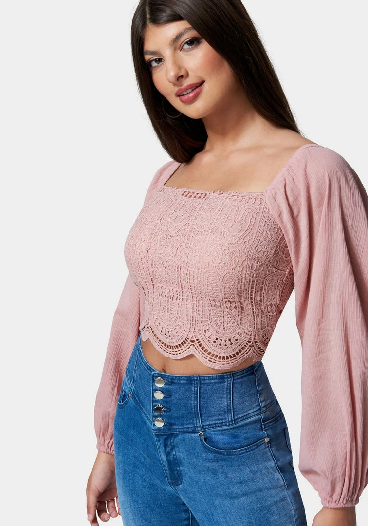 TC Crochet Body Woven Top 1 TC Crochet Body Woven Top