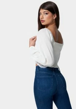 TC Crochet Body Woven Top