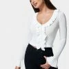 TC Ruffle Cropped Sweater Cardigan