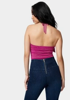 TC Halter Lurex Sweater Ruffle Top 7 TC Halter Lurex Sweater Ruffle Top