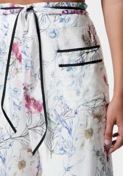 TC Printed Wide Leg Pant With Contrast Taping Print Shop