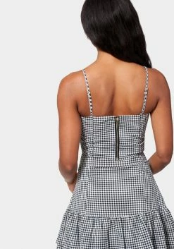 TC Mini Gingham Ruched Front Cami Festival Season
