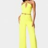 TC Halter Ring Detail Cut Out Wide Leg Jumpsuit New