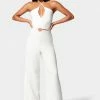 TC Halter Ring Detail Cut Out Wide Leg Jumpsuit