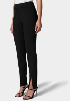 TC Front Slit Slim Leg Woven Pant