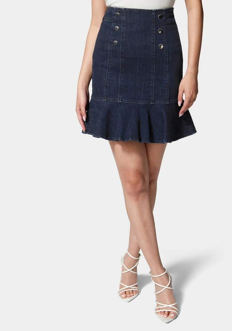 TC Flutter Multi Button Denim Skirt Festival Season 1 TC Flutter Multi Button Denim Skirt Festival Season
