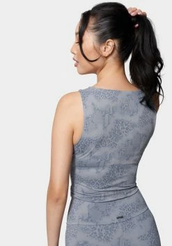 TC Bebe Logo Foiled Print Ruched Front Knit Top