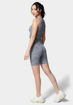 TC Bebe Logo Foiled Print Knit Biker Short