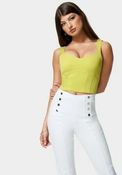 TC Cropped Scuba Corset Top