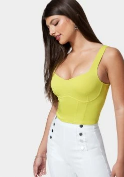 TC Cropped Scuba Corset Top