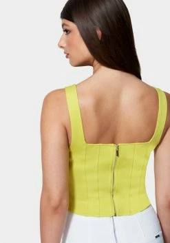 TC Cropped Scuba Corset Top