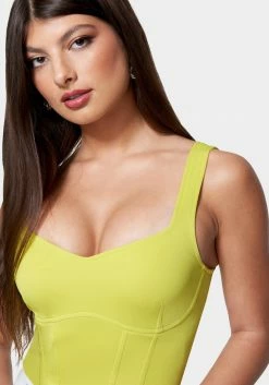 TC Cropped Scuba Corset Top