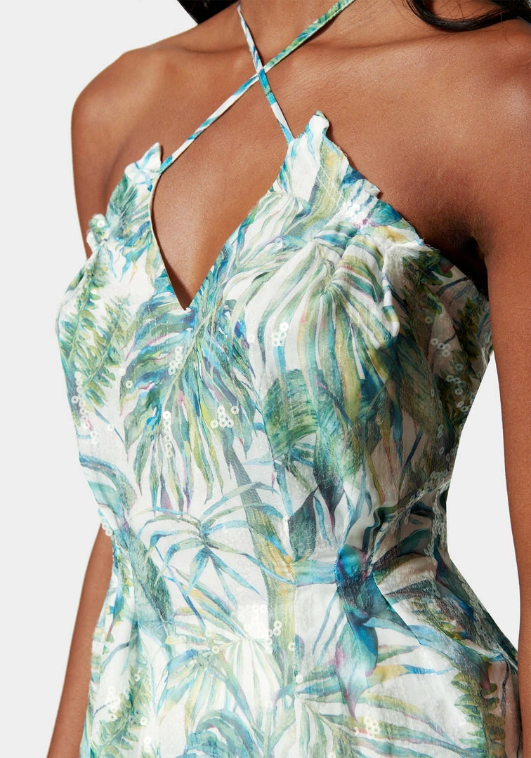 TC Night Out Printed Sequin Chiffon Cross Neck Blouse 4 TC Night Out Printed Sequin Chiffon Cross Neck Blouse