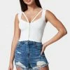 TC Zip Front Corset Sweater Top