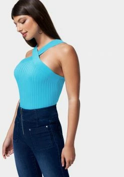 TC Rib Sweater Cross Front Top Night Out