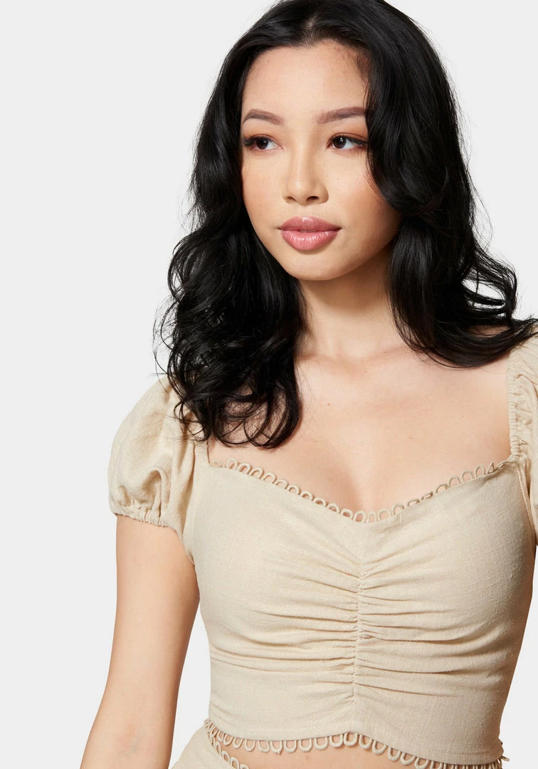 TC Metallic Linen Off Shoulder Blouse 1 TC Metallic Linen Off Shoulder Blouse