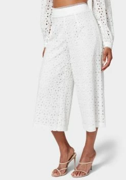 TC Eyelet Detail Wide Leg Pant