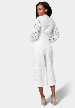 TC Eyelet Detail Wide Leg Pant