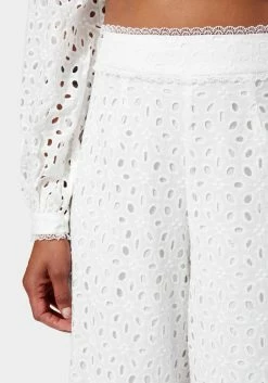 TC Eyelet Detail Wide Leg Pant