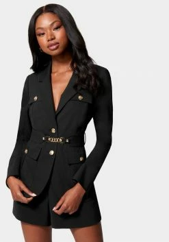 TC Tailoring Cotton Sateen Belted Pocket Jacket