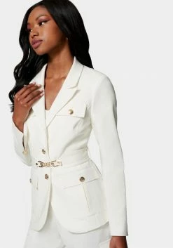 TC Tailoring Cotton Sateen Belted Pocket Jacket