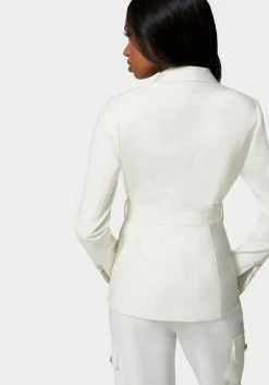 TC Tailoring Cotton Sateen Belted Pocket Jacket