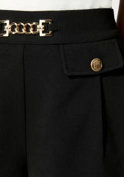 TC Belt Detail Crepe Wide Leg Short Night Out