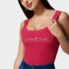 TC Bebe Logo Cropped Rib Top