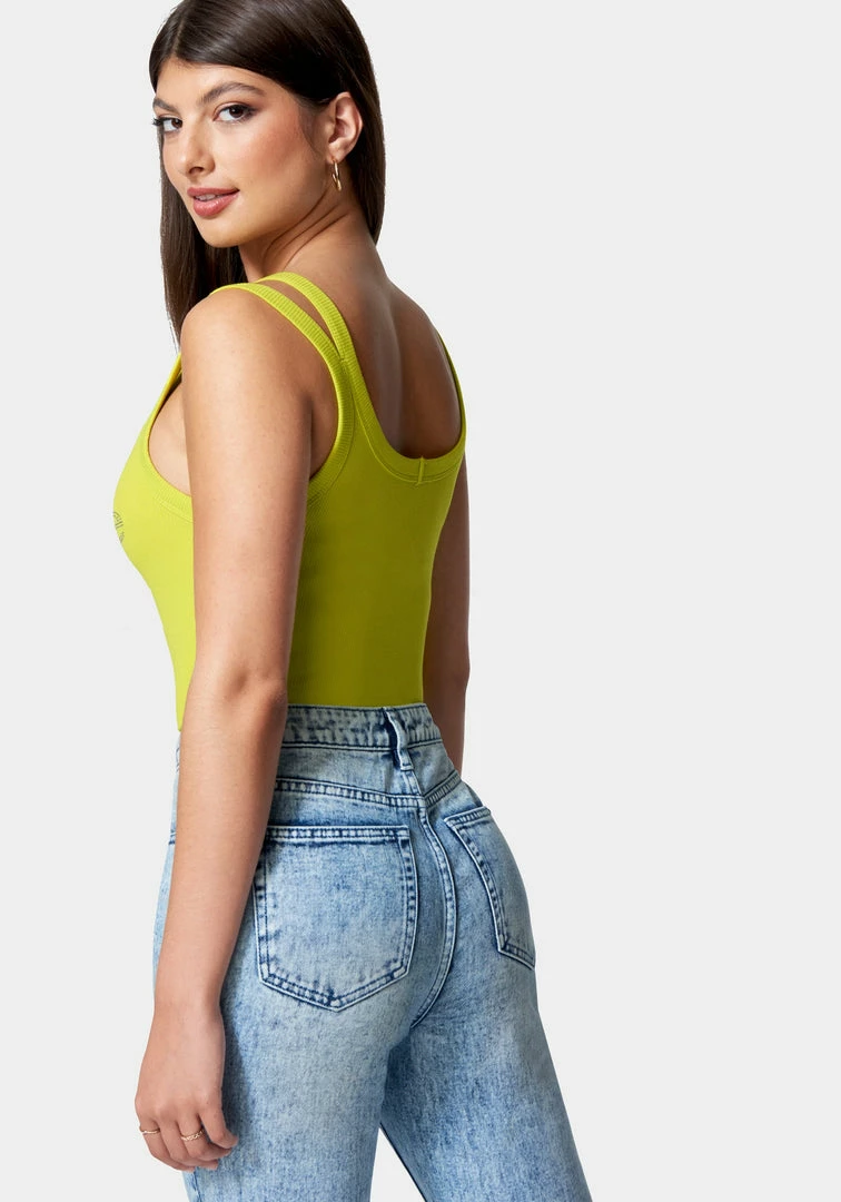 TC Bebe Logo Cropped Rib Top 4 TC Bebe Logo Cropped Rib Top