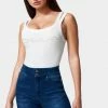 TC Bebe Logo Cropped Rib Top