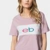 ONE STEP UP BOL Bebe Color Block Logo Boxy Tee