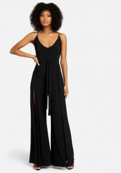 Festival Season High Slit V-Neck Cami Strap Jumpsuit