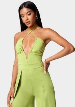 Strappy Slit Leg Jumpsuit