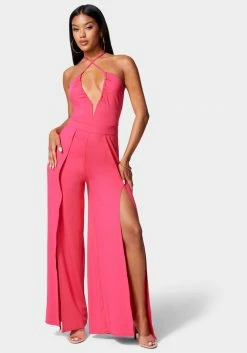 Strappy Slit Leg Jumpsuit