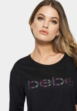 ONE STEP UP BOL Bebe Logo Nailhead Boxy T Shirt